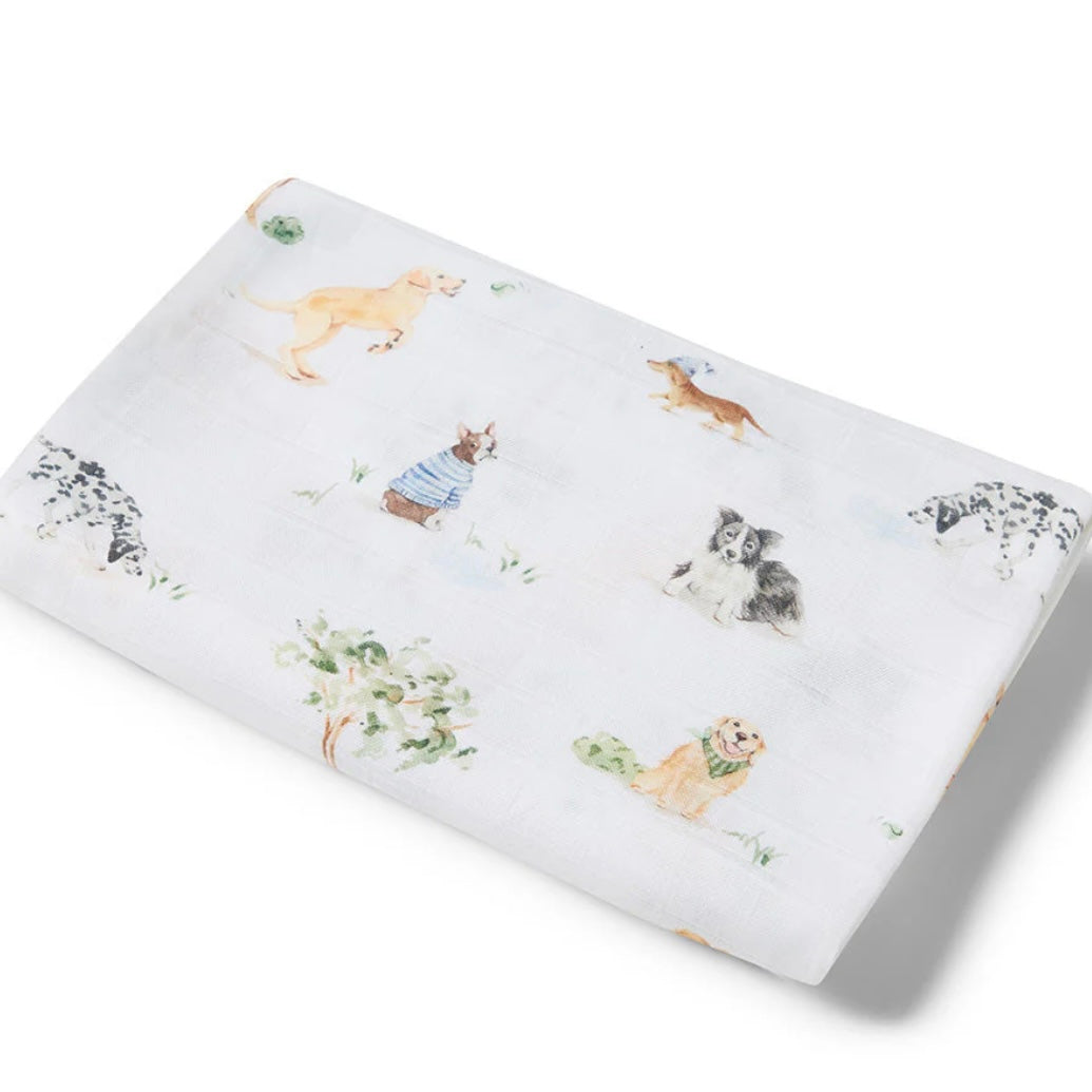 Snuggle Hunny / Muslin Wrap - Dog Park