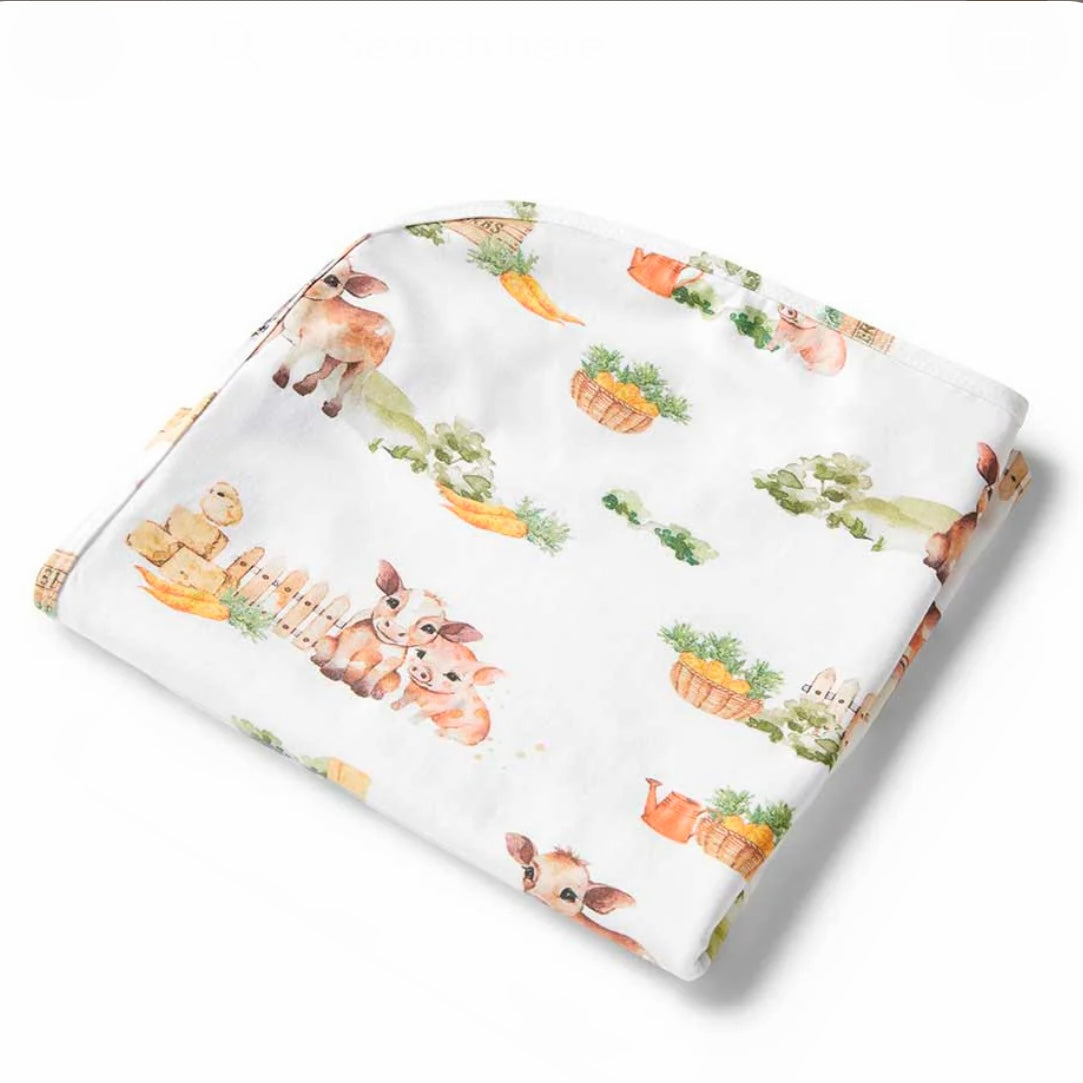 Snuggle Hunny / Jersey Wrap Set - Farm