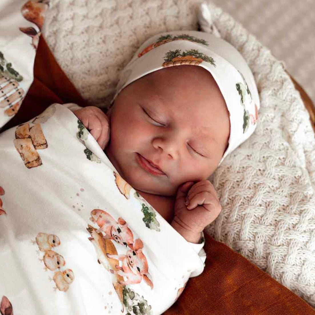 Snuggle Hunny / Jersey Wrap Set - Farm