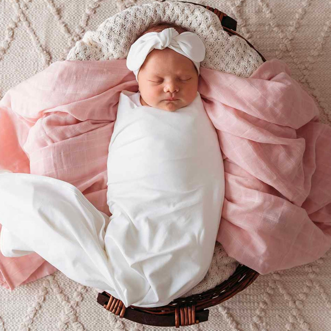 Snuggle Hunny / Jersey Wrap Set - Milk