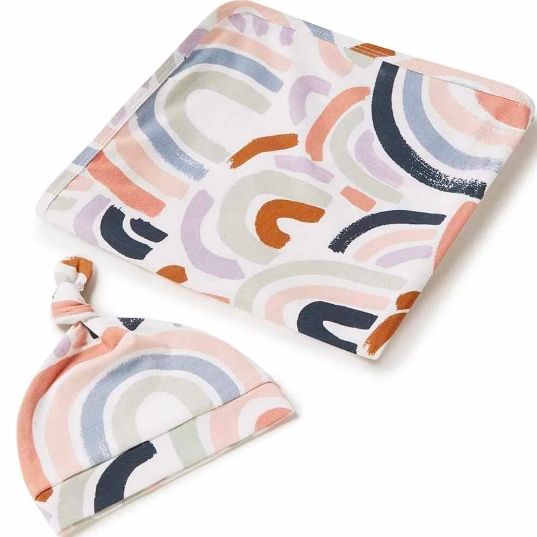 Snuggle Hunny / Jersey Wrap Set - Rainbow