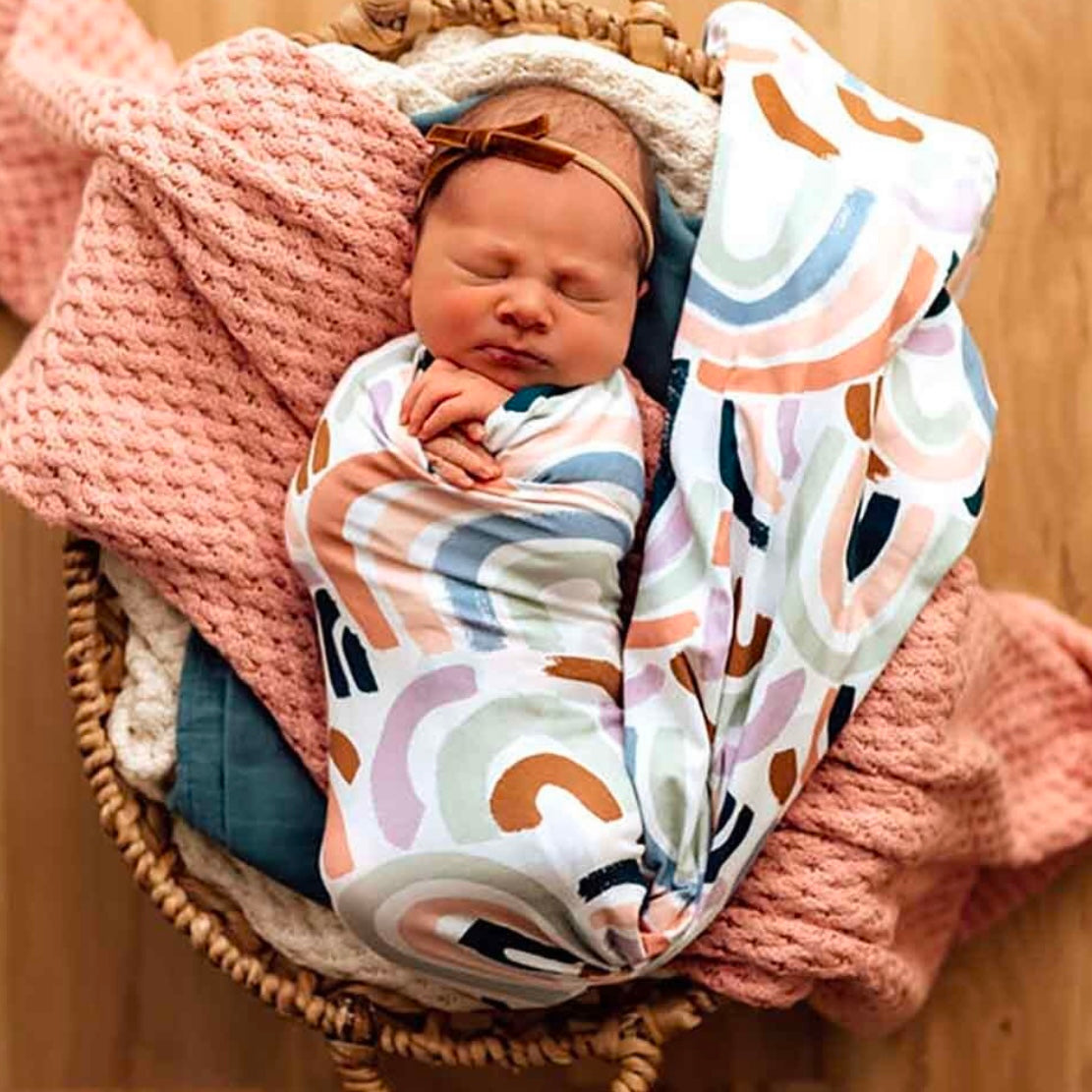 Snuggle Hunny / Jersey Wrap Set - Rainbow