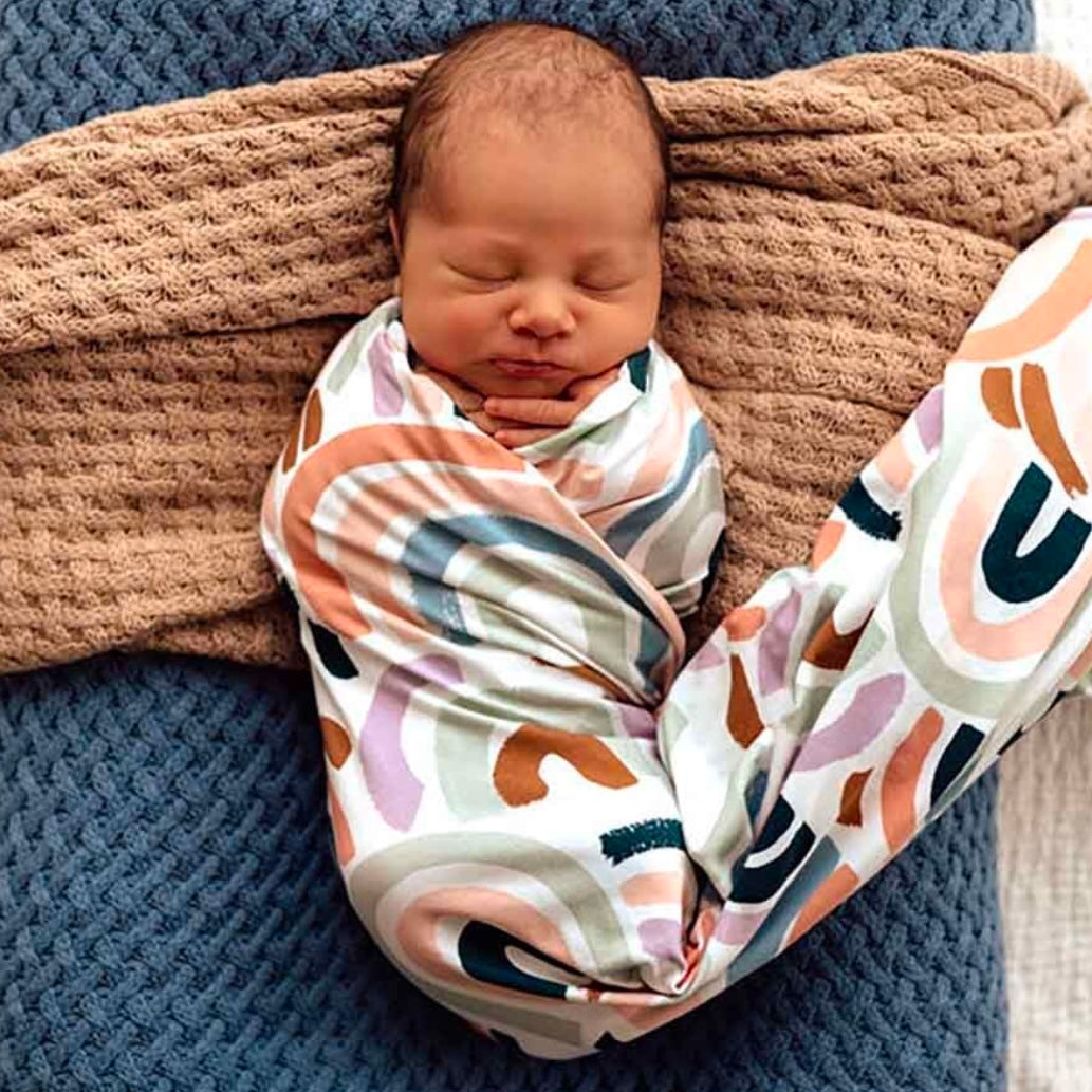Snuggle Hunny / Jersey Wrap Set - Rainbow