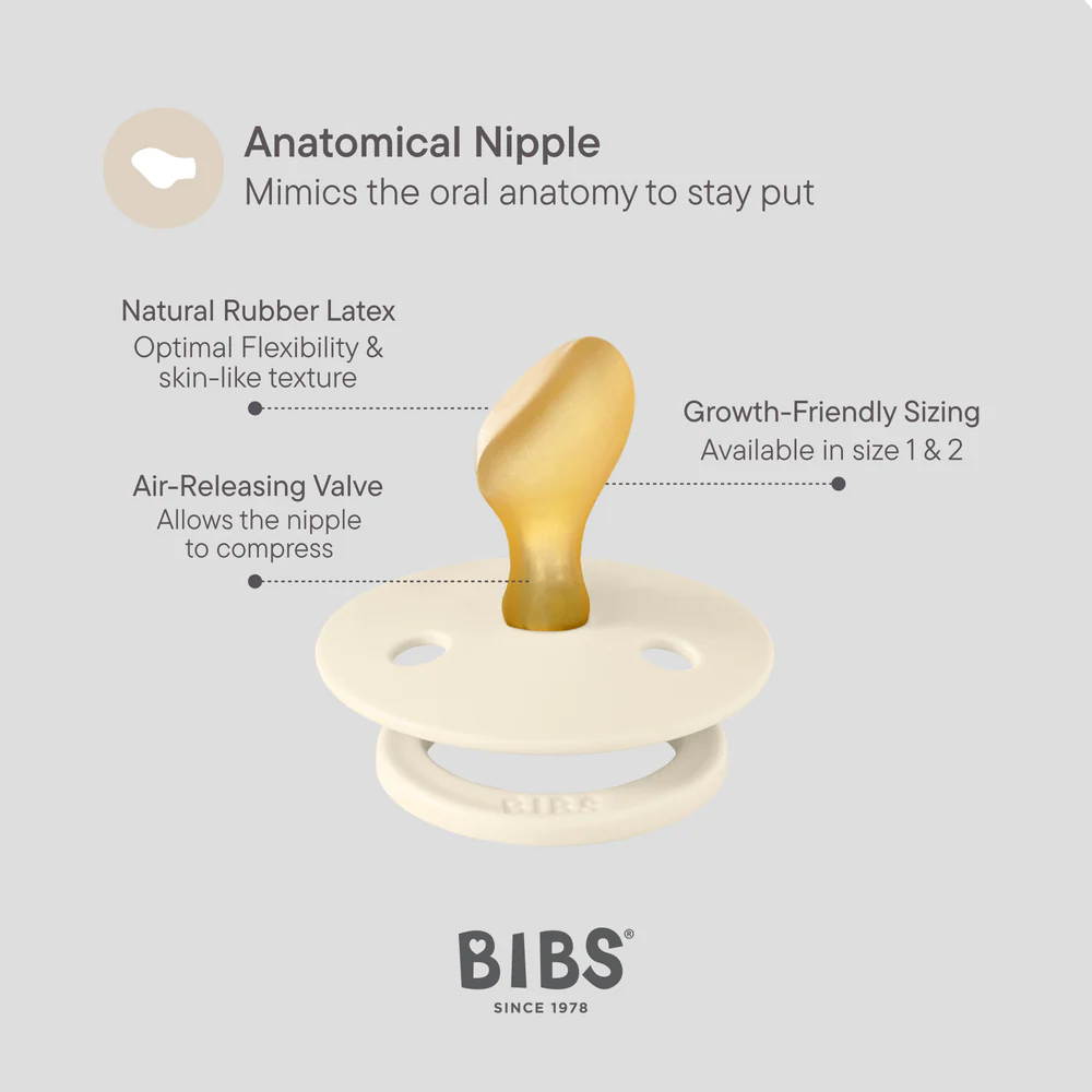 BIBS / Anatomical Nipple 2 Pack - Vanilla/Cloud