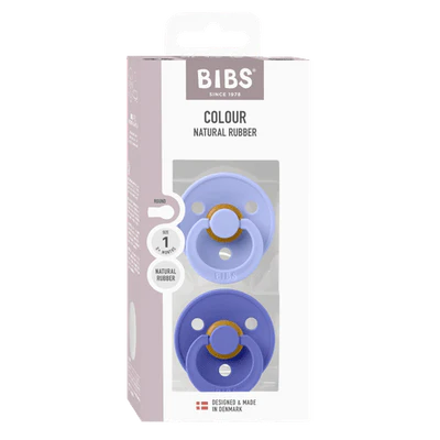 BIBS / Dummy Round Nipple 2 Pack - Hush/Grape