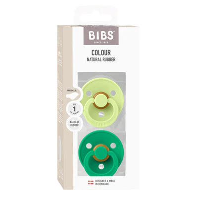 BIBS / Dummy Round Nipple 2 Pack - Matcha/Cactus
