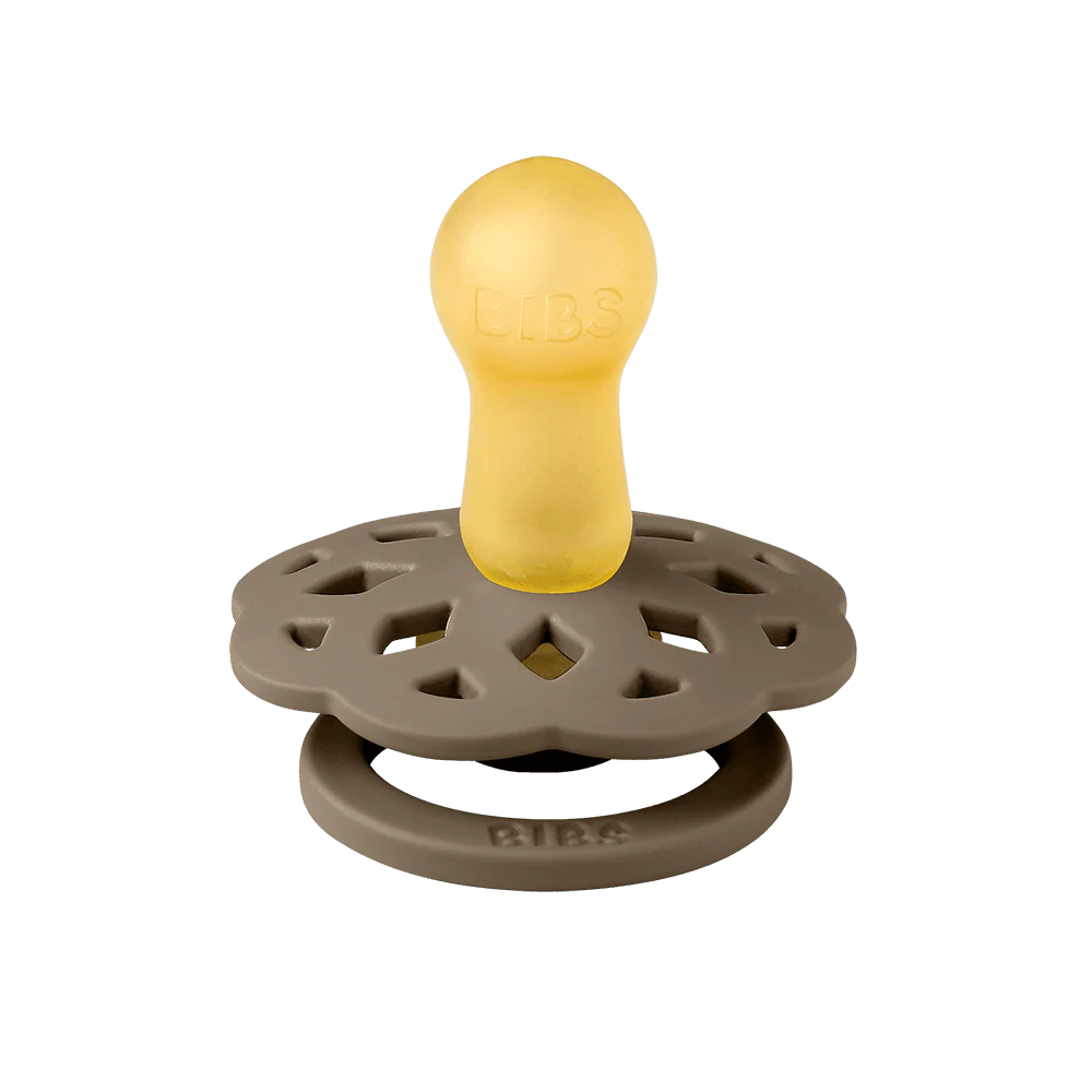 BIBS / Boheme Dummy Round Nipple 2 Pack - Vanilla/Dark Oak