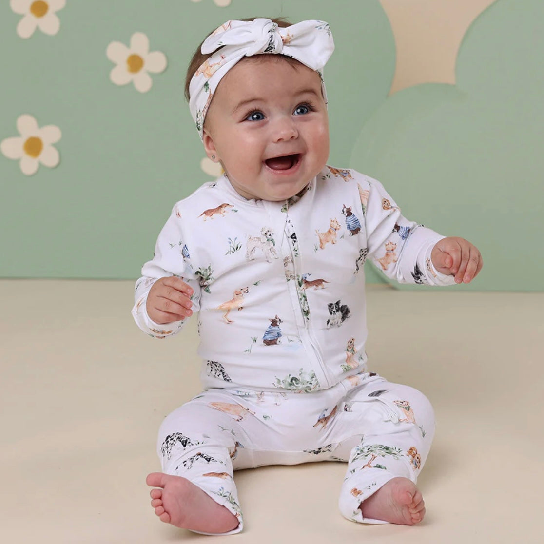 Snuggle Hunny / Snugglesuit Convertible Romper - Dog Park