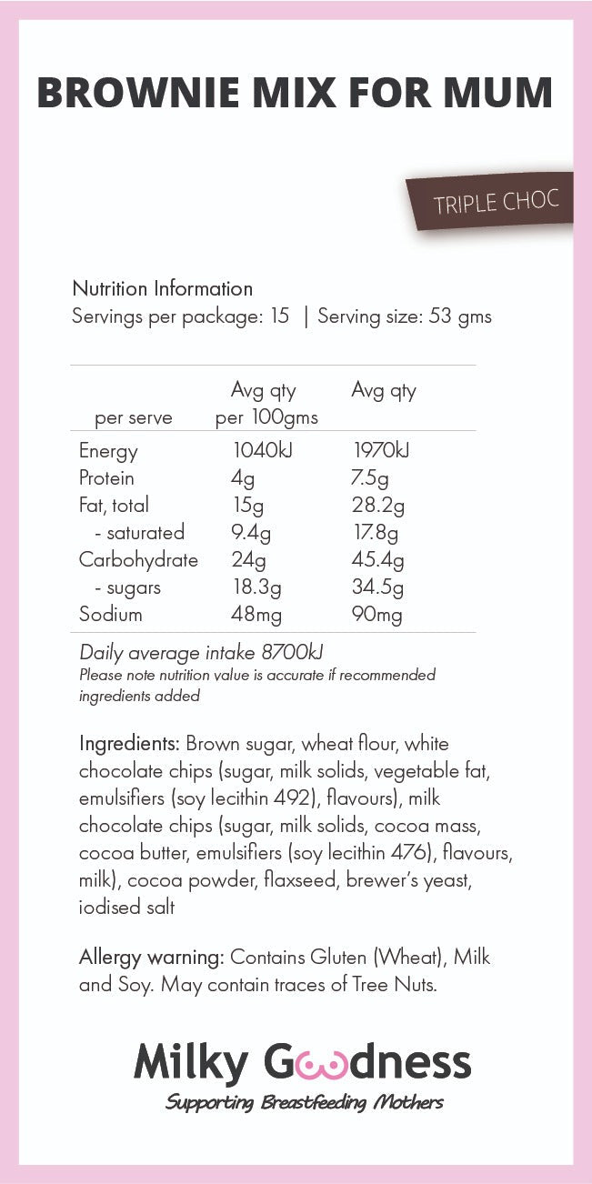 Milky Goodness / Triple Chocolate Brownie Mix