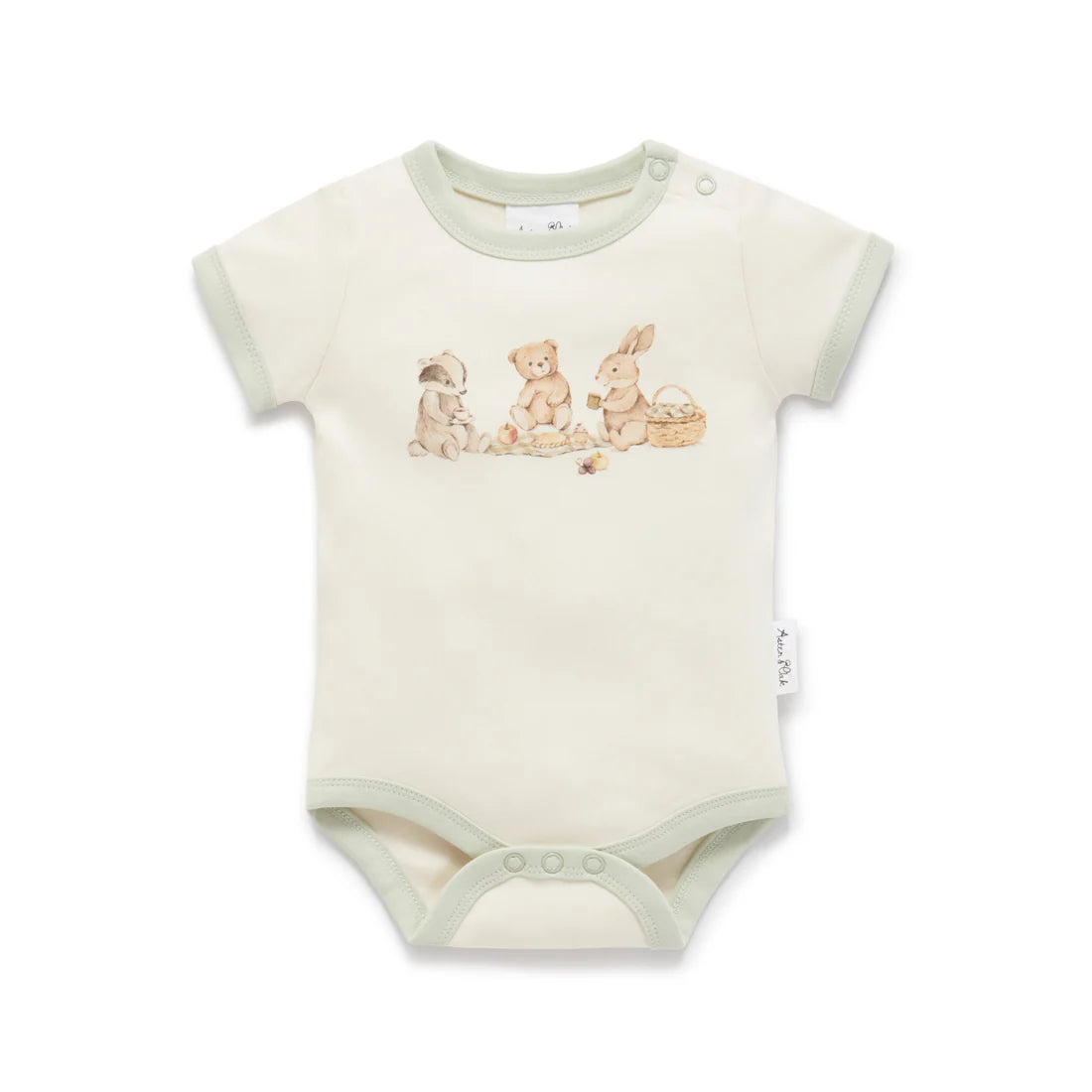 Aster & Oak / Teddy Picnic Print / Onsie