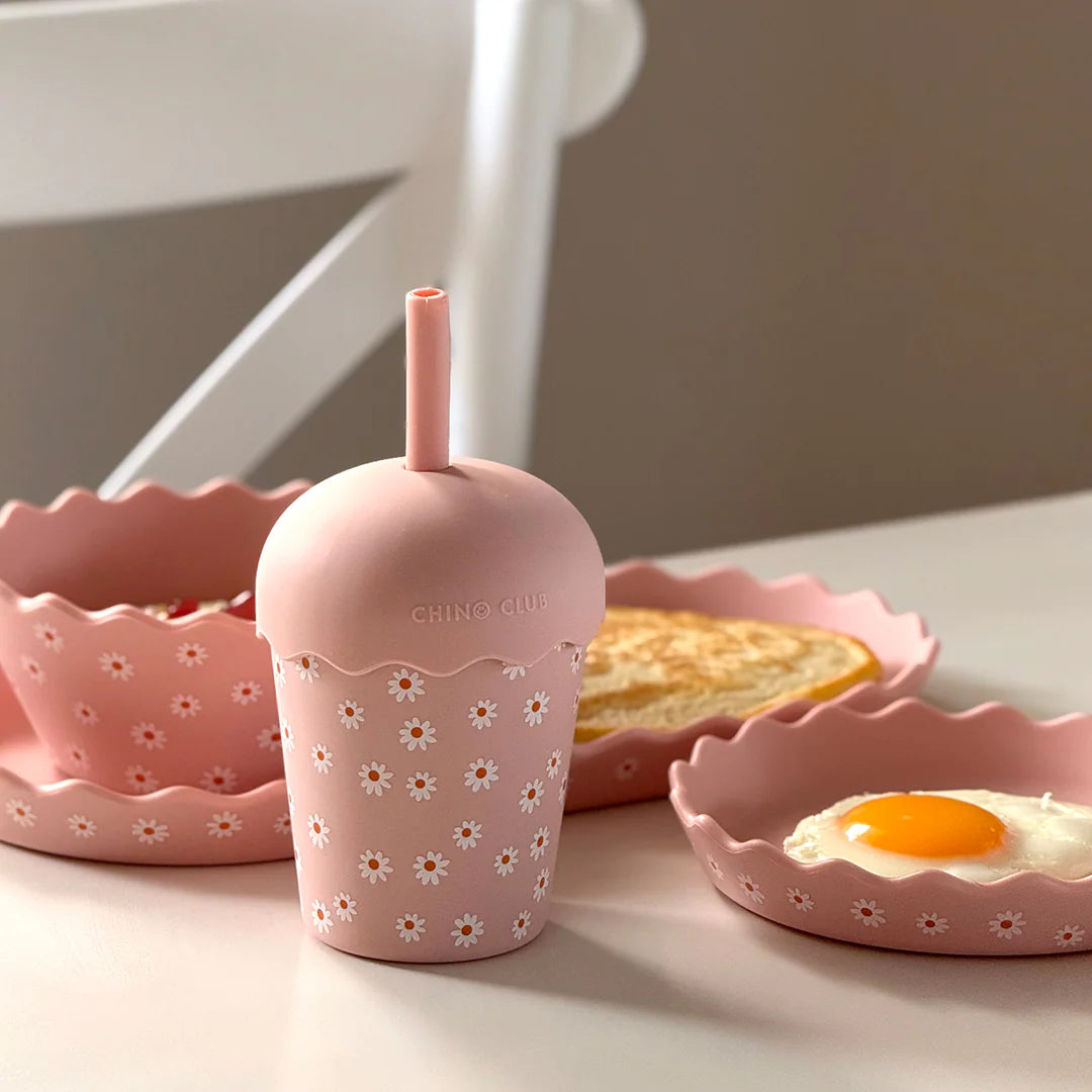 Chino Club / Mini Smoothie Cup & Straw 200ml - Daisy