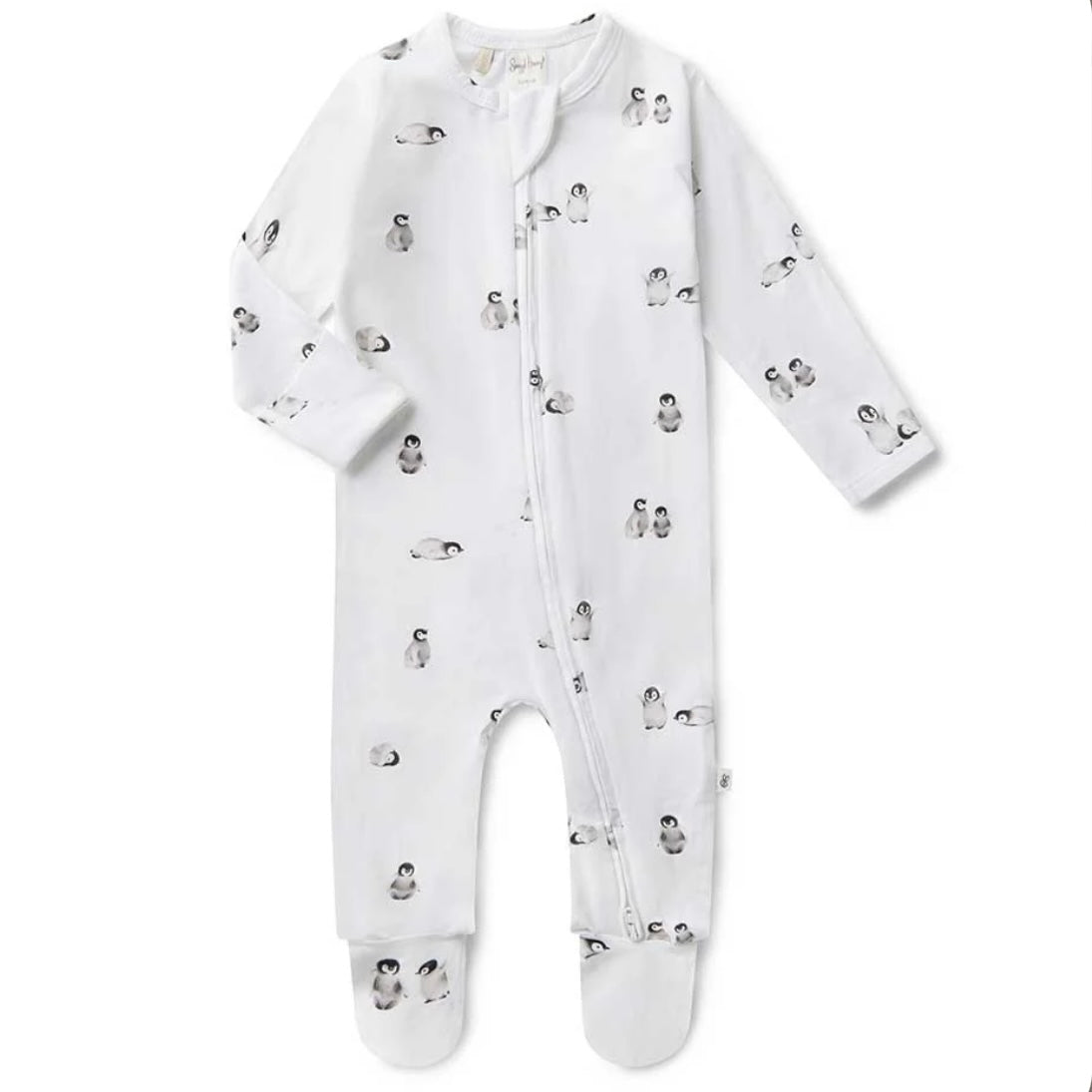 Snuggle Hunny / Zip Footie - Penguin