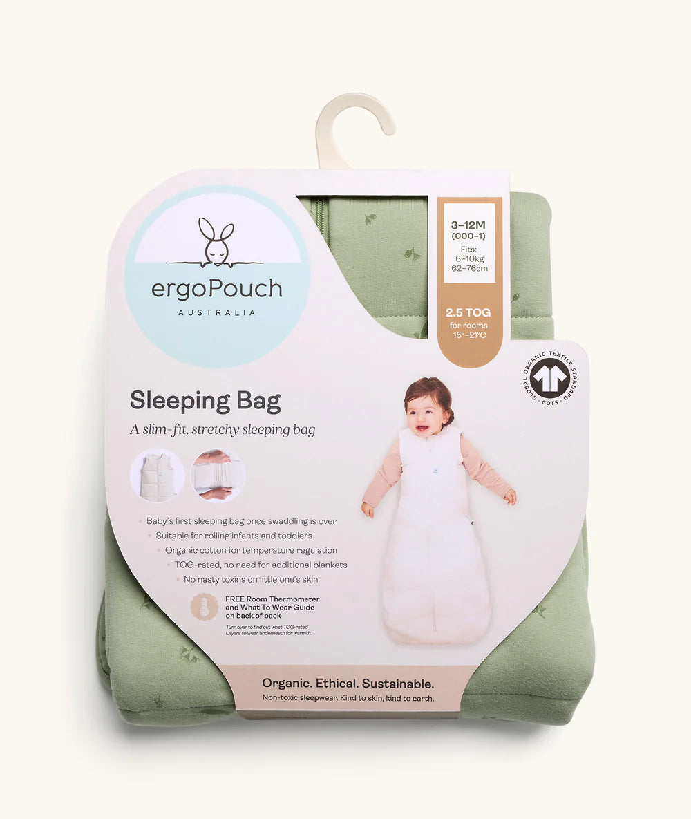 ergoPouch / Jersey Sleeping Bag 2.5 TOG Sleeveless- Willow 8-24 Months