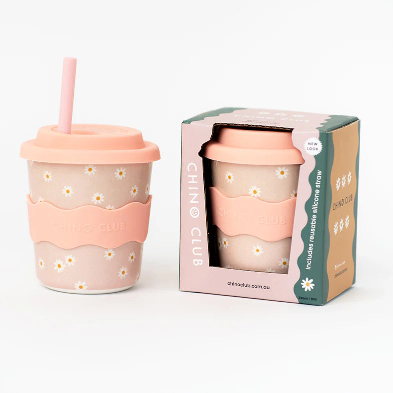 Chino Club / Kids Keep Cup 240ml - Pink Daisy
