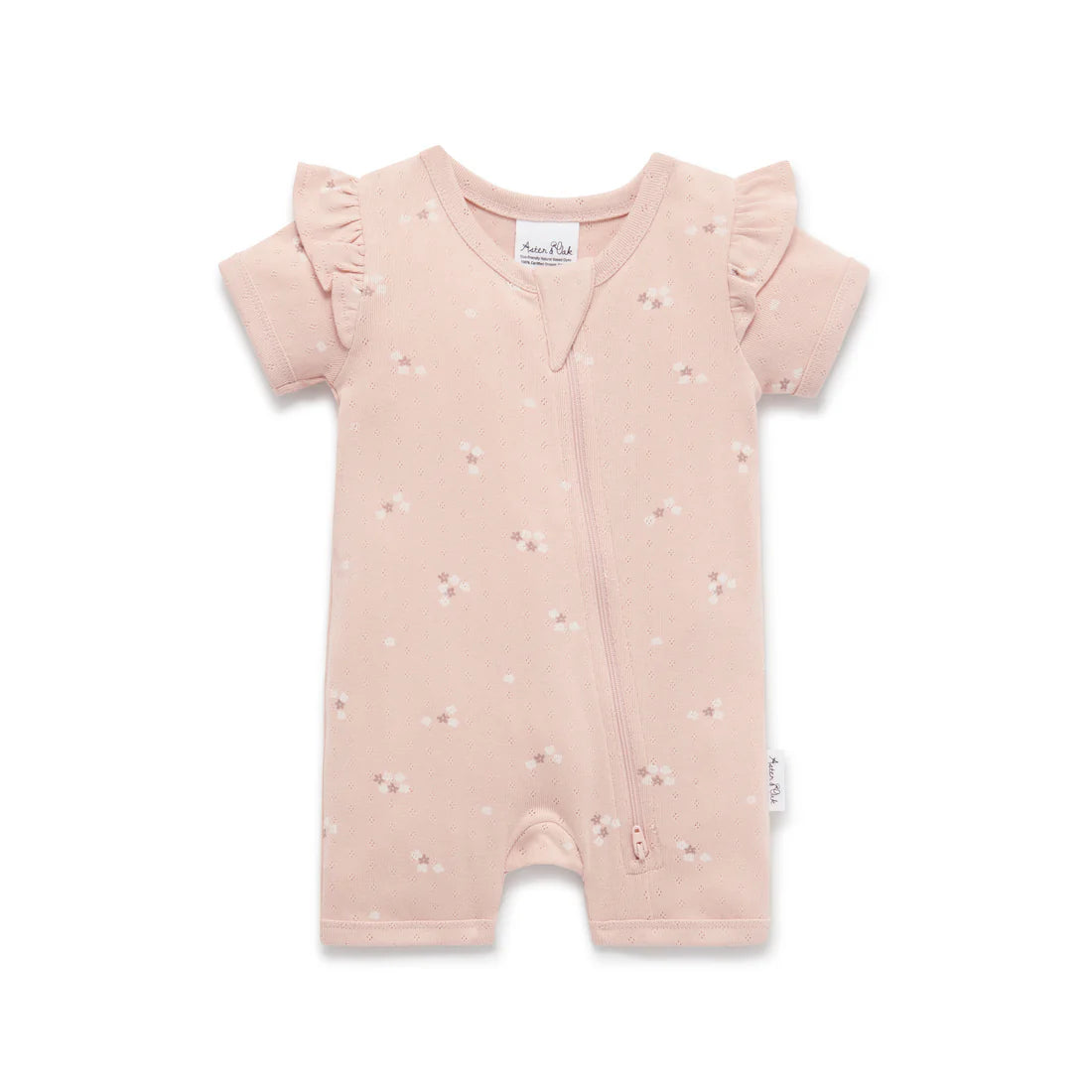 Aster & Oak / Petal Pointelle / Zip Romper