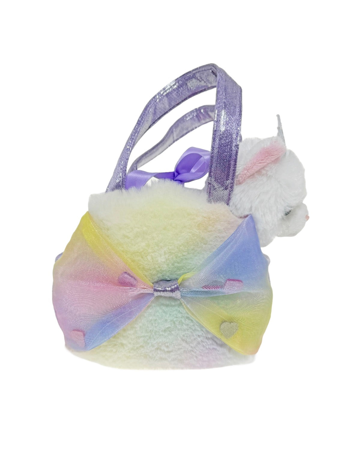 Fancy Pals / Big Bow Purple White Cat