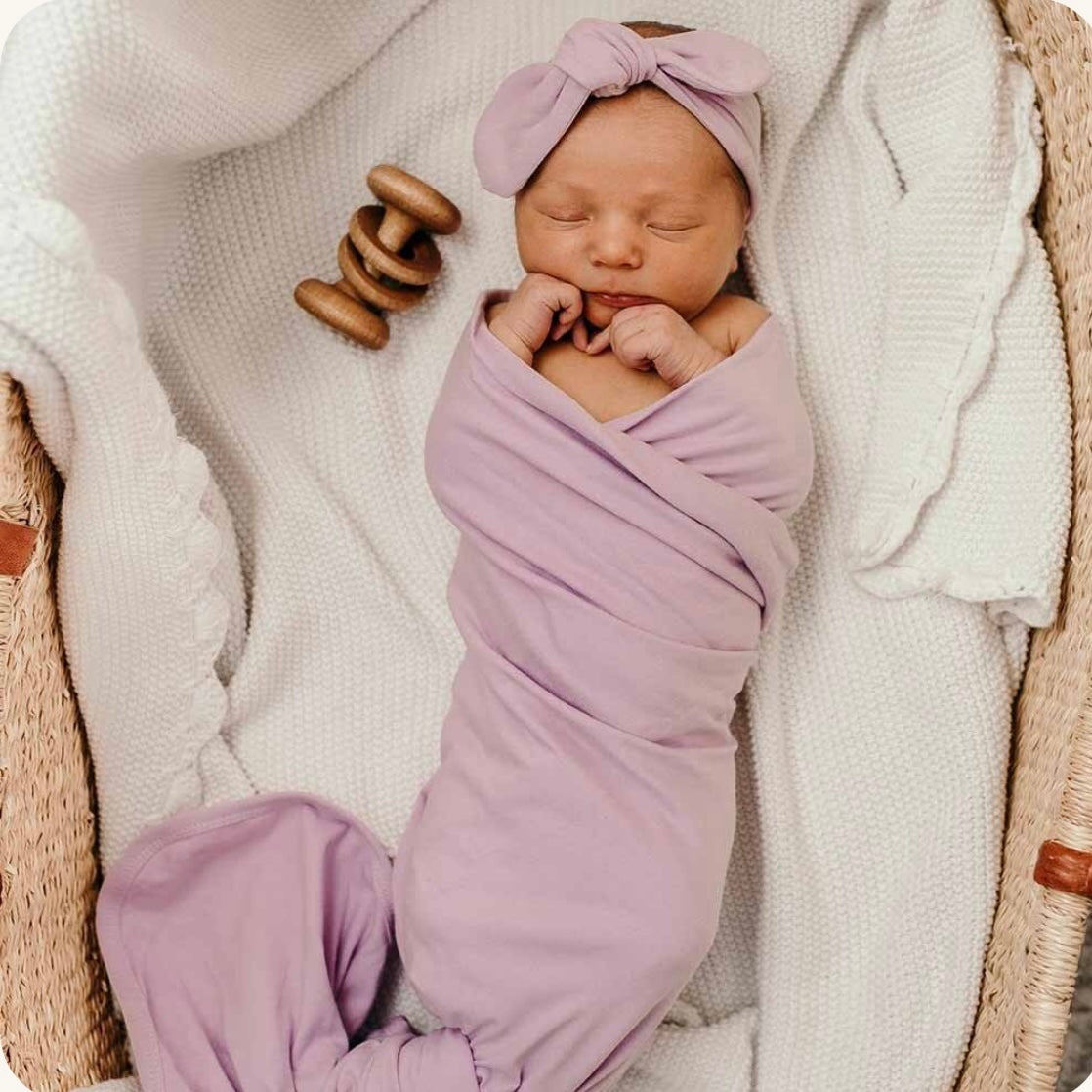 Snuggle Hunny / Jersey Wrap Set - Lilac