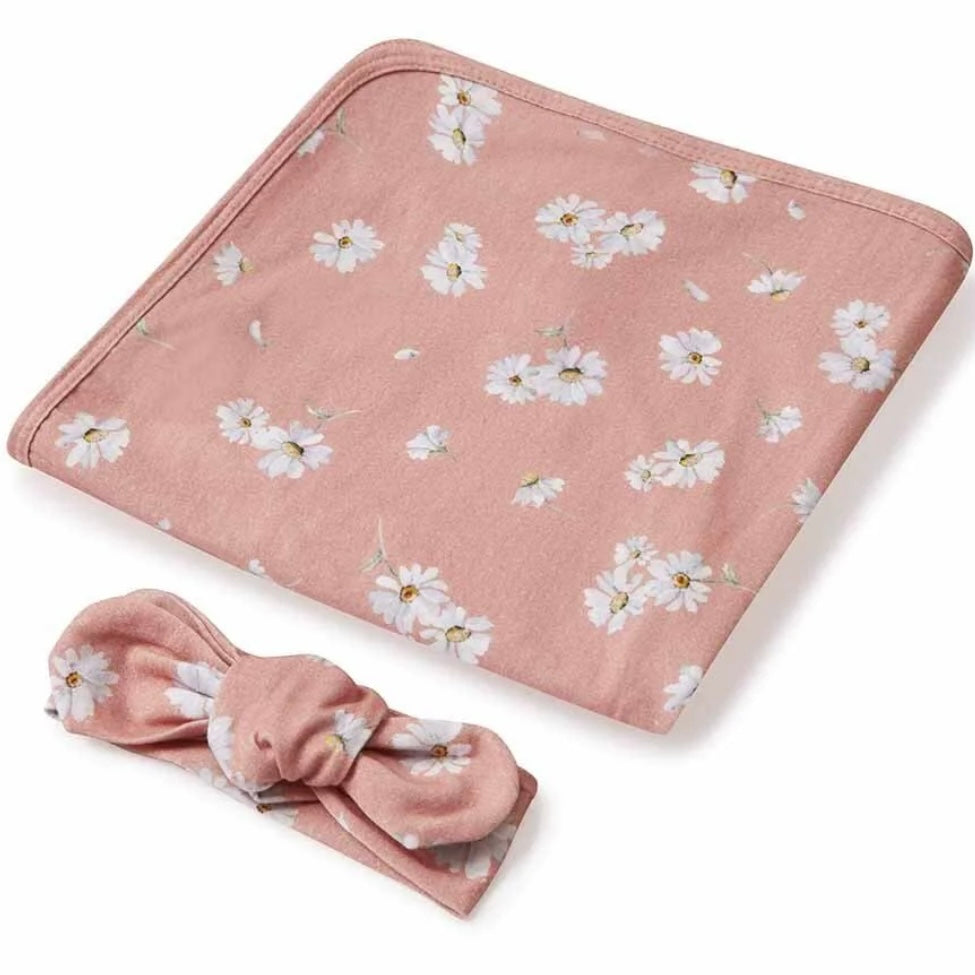 Snuggle Hunny / Jersey Wrap Set - Daisy
