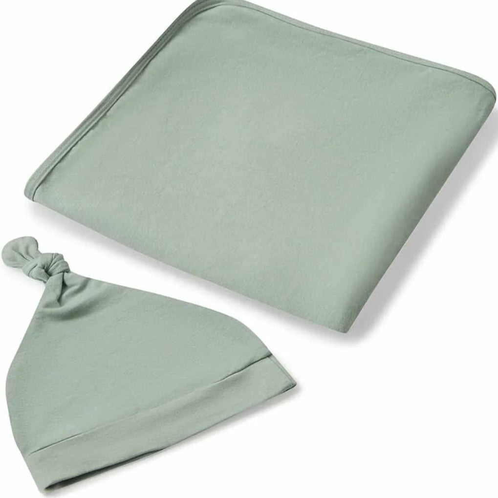 Snuggle Hunny / Jersey Wrap Set - Sage