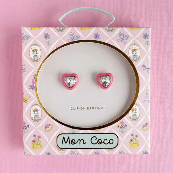 Lauren Hinkley / Bling Heart Clip-On Earrings