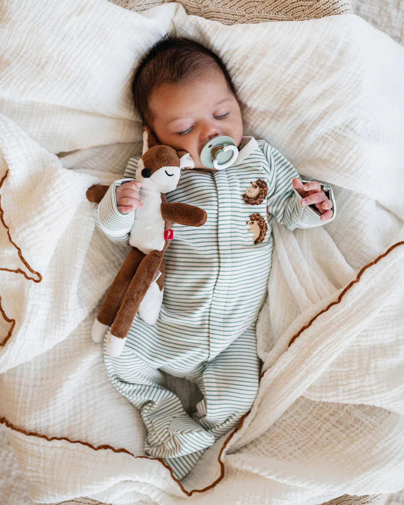 Bebe By Minihaha / Toby LS Zip Stripe Onesie