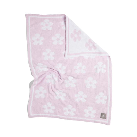 Living Textiles / Chenille Pram Blanket Purple Flower