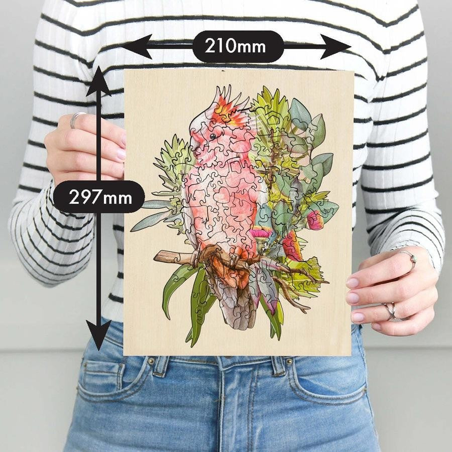 Puzzle Masters / Wooden Jigsaw Puzzle - Major Mitchell Cockatoo 125 Piece