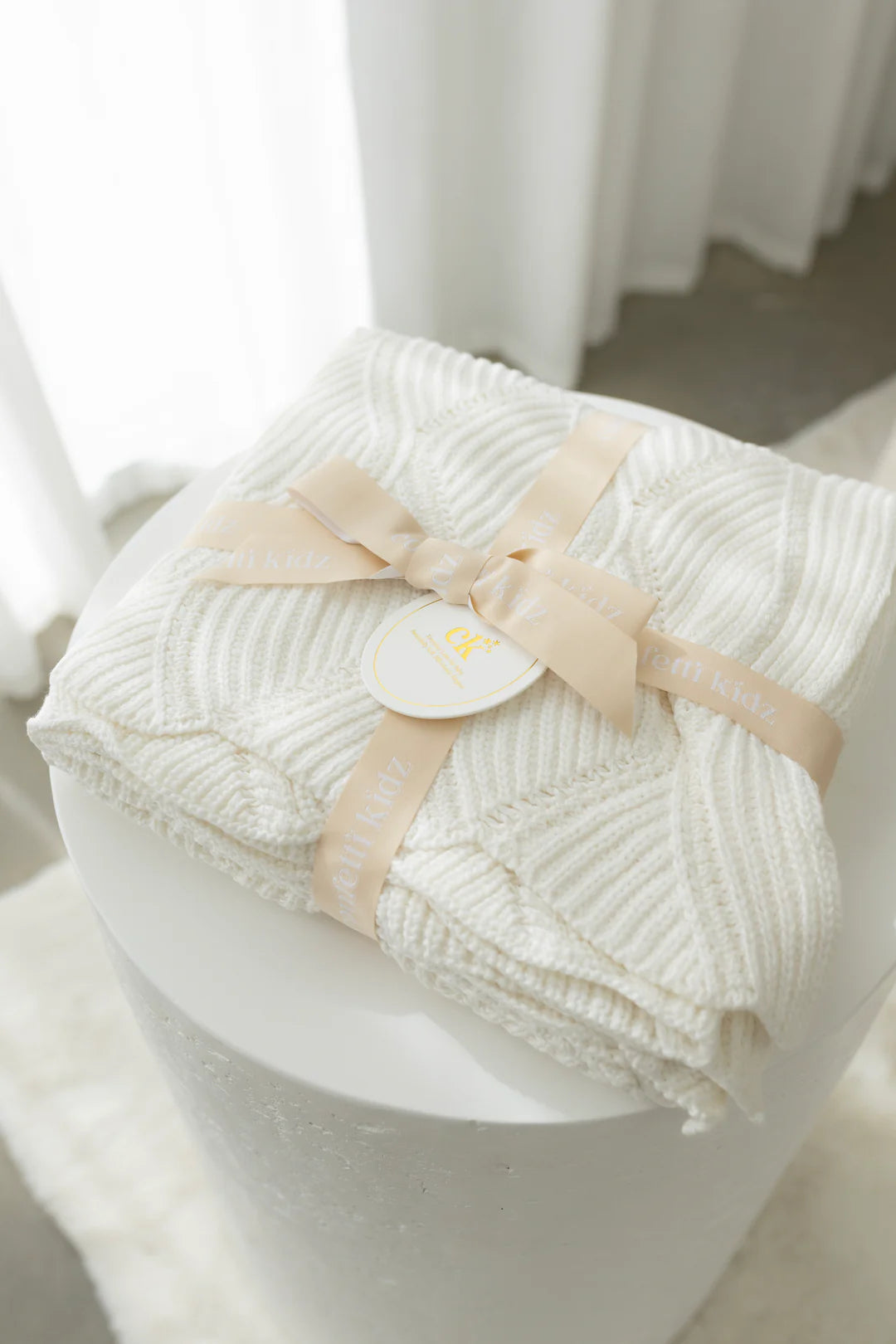 Confetti Kidz / Keepsake Knit Blanket - Milk