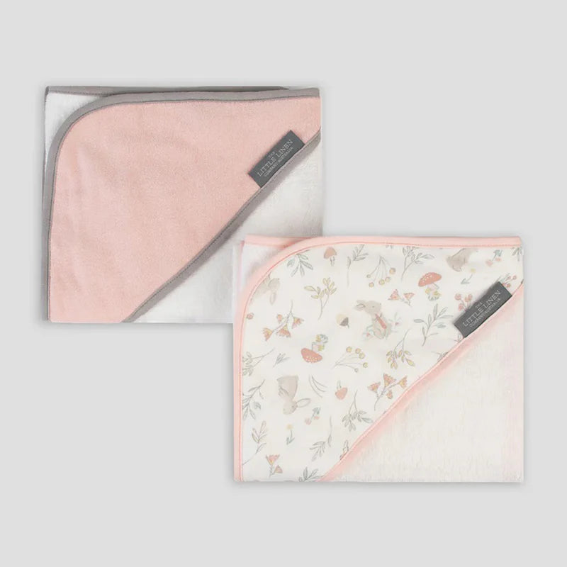 The Little Linen Company / Hooded Towel 2pk - Harvest Bunny