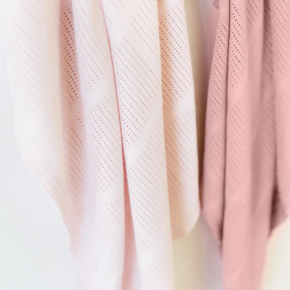 Little Bamboo / Cellular Blanket 2 Pack - Dusty Rose