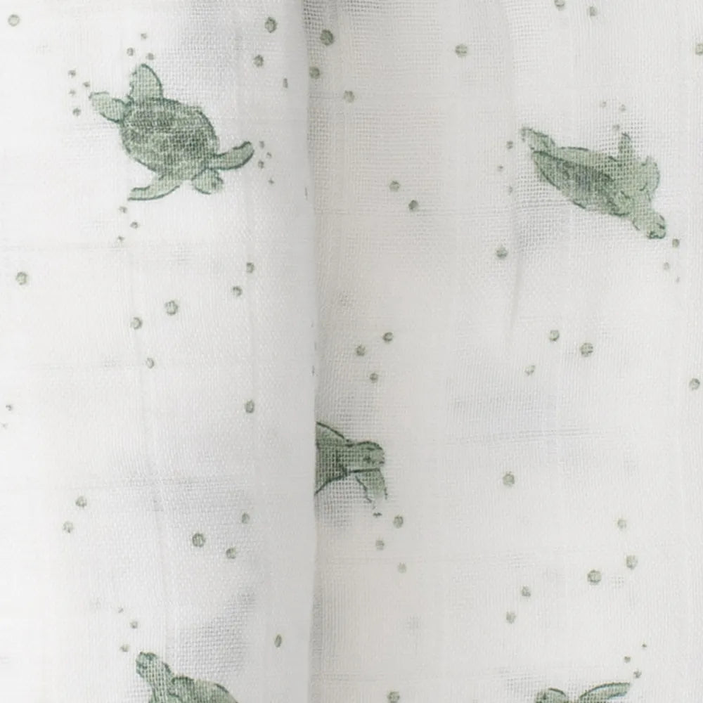 Little Bamboo / Soft Muslin Wash Cloths 6 Pack - Turtle Bay