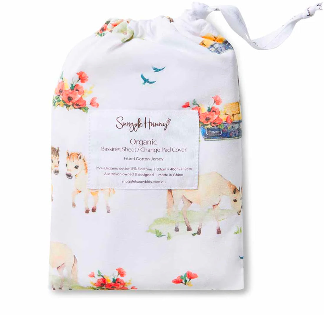 Snuggle Hunny / Fitted Bassinet Sheet - Pony Pals