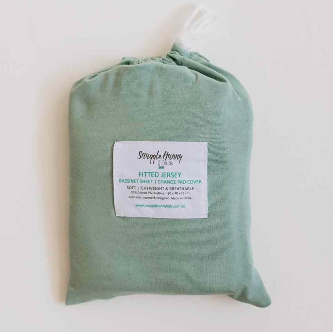 Snuggle Hunny / Fitted Bassinet Sheet - Sage