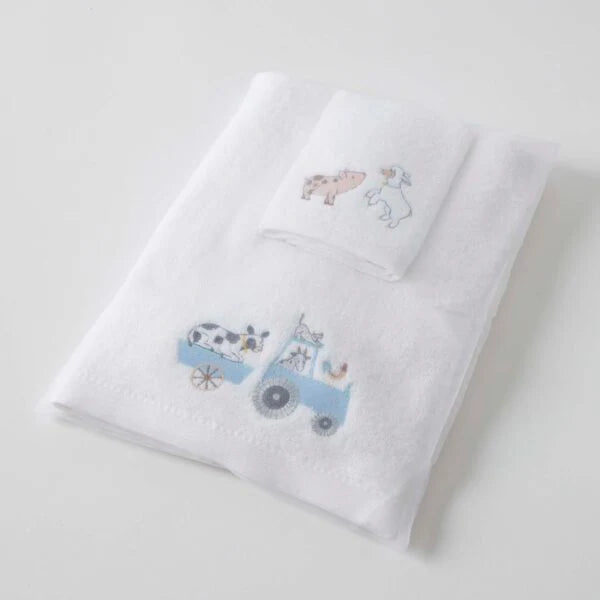Jiggle & Giggle / Farm Fun Bath Towel & Face Washer Set