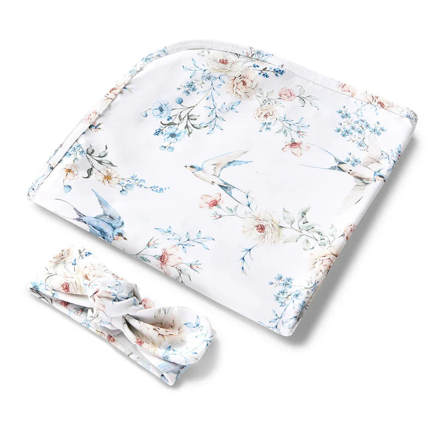 Snuggle Hunny / Jersey Wrap Set - Sweet Swallows