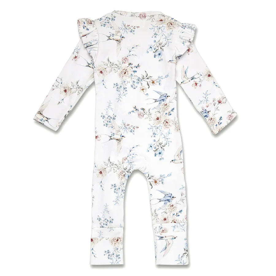 Snuggle Hunny / Snugglesuit Convertible Romper - Sweet Swallows