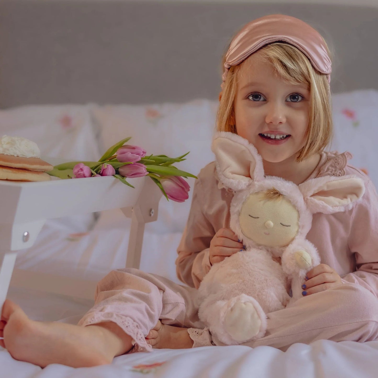 Olli Ella / Cozy Dinkum Doll / My First Lullaby - Bunny Moppet Pink