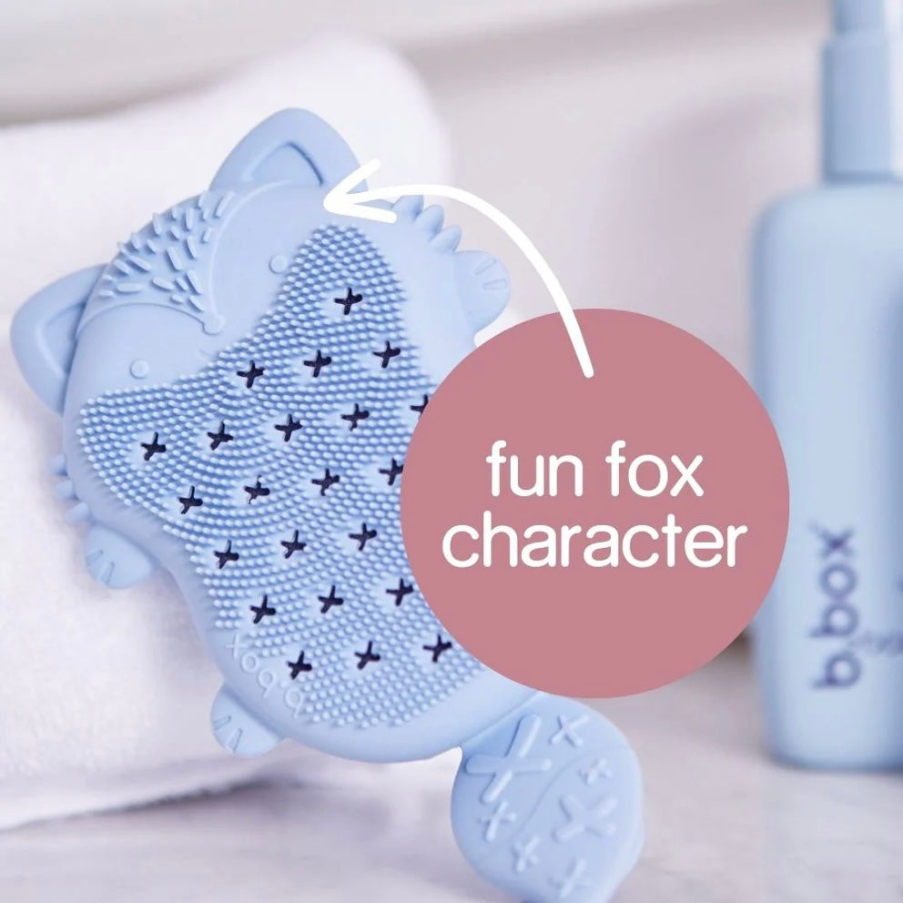 B.box / Baby Bath Brush + Sponge - Lullaby Blue