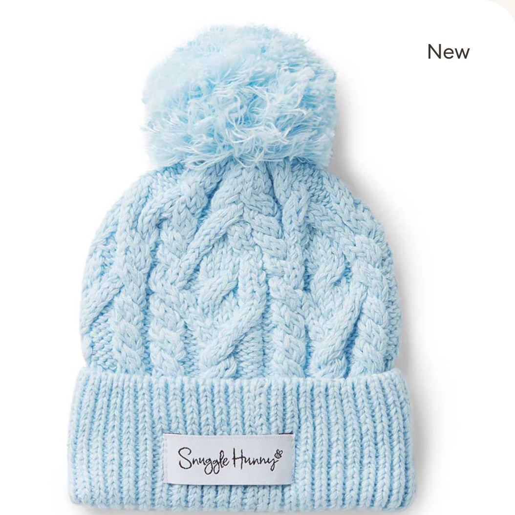 Snuggle Hunny / Organic Knit Beanie - Baby Blue