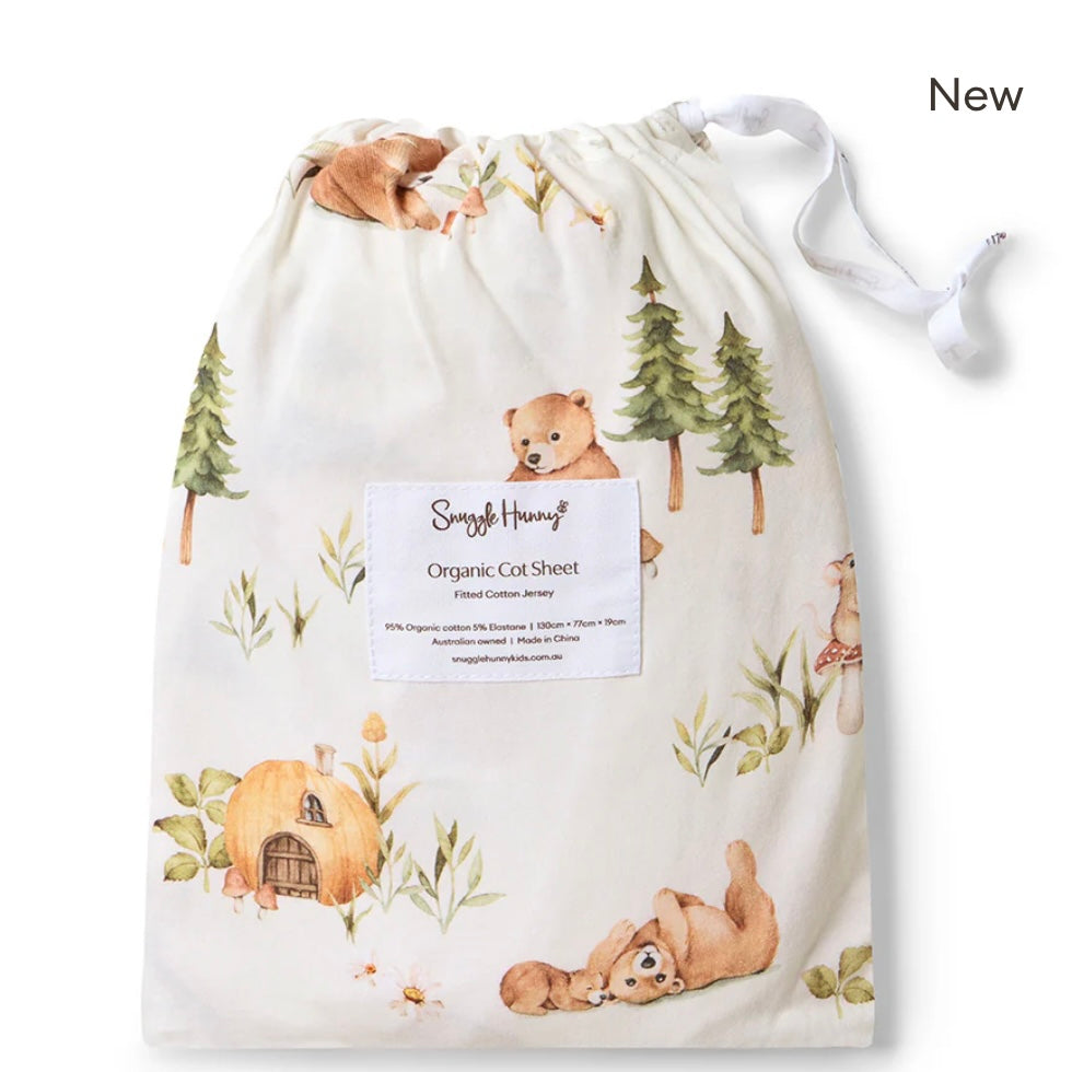 Snuggle Hunny / Fitted Cot Sheet - Bears