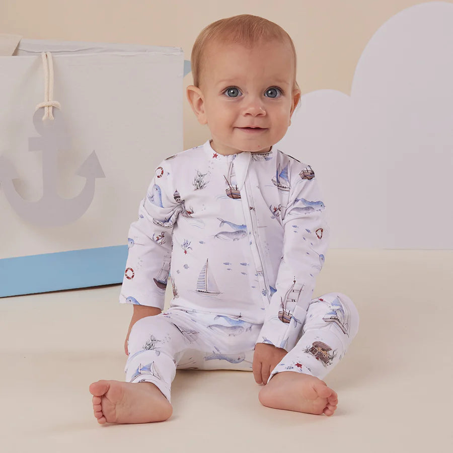 Snuggle Hunny / Snugglesuit Convertible Romper - Set Sail