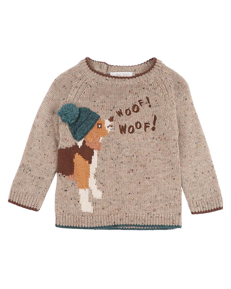 Fox & Finch / Cool Dogs Woof Knitted Jumper