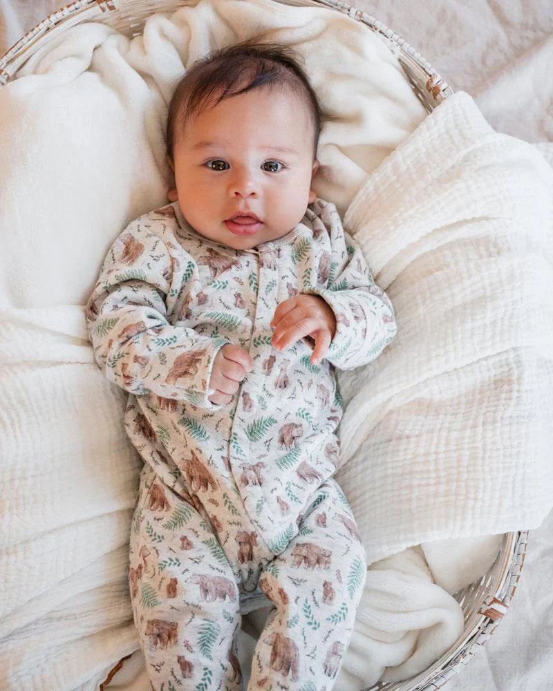 Bebe By Minihaha / Mateo Print LS Zip Onesie