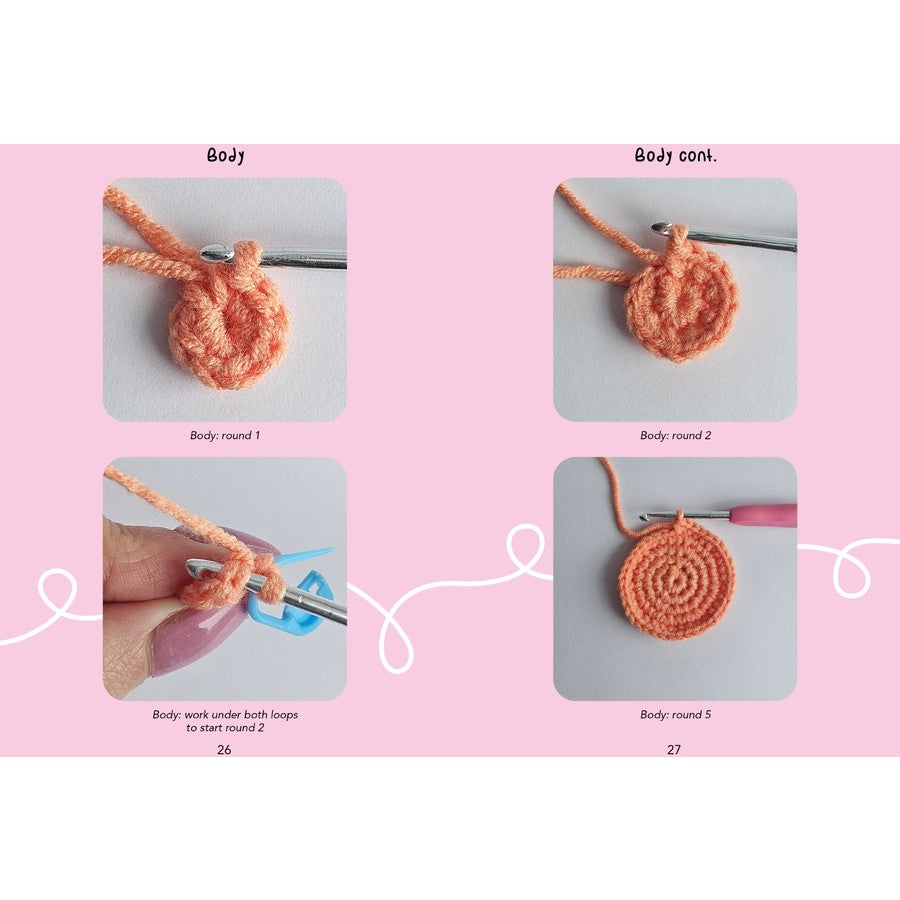 Loopy Crochet Book & Kit - Perfect Peach