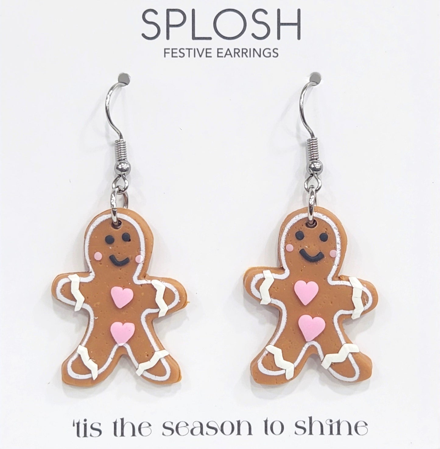 Splosh / Festive Earrings - Small Gingerbread Man