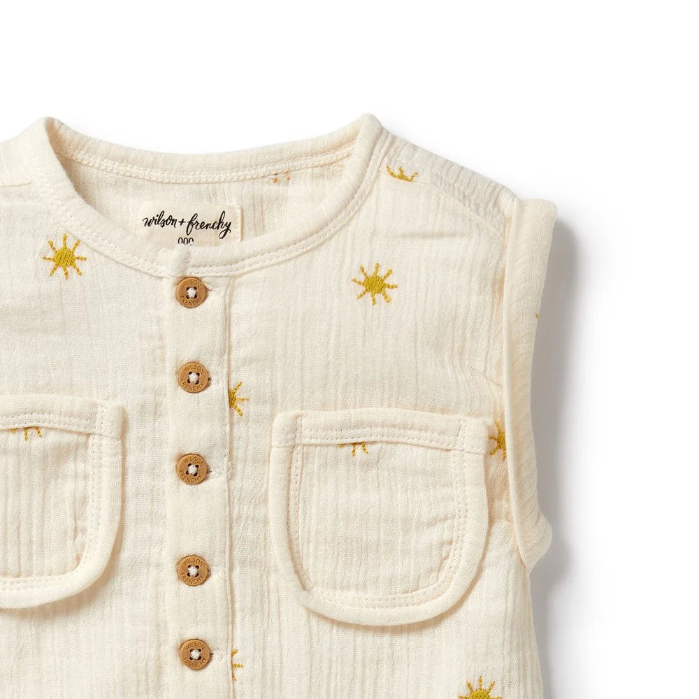 Wilson & Frenchy / Sunshine Organic Crinkle Growsuit
