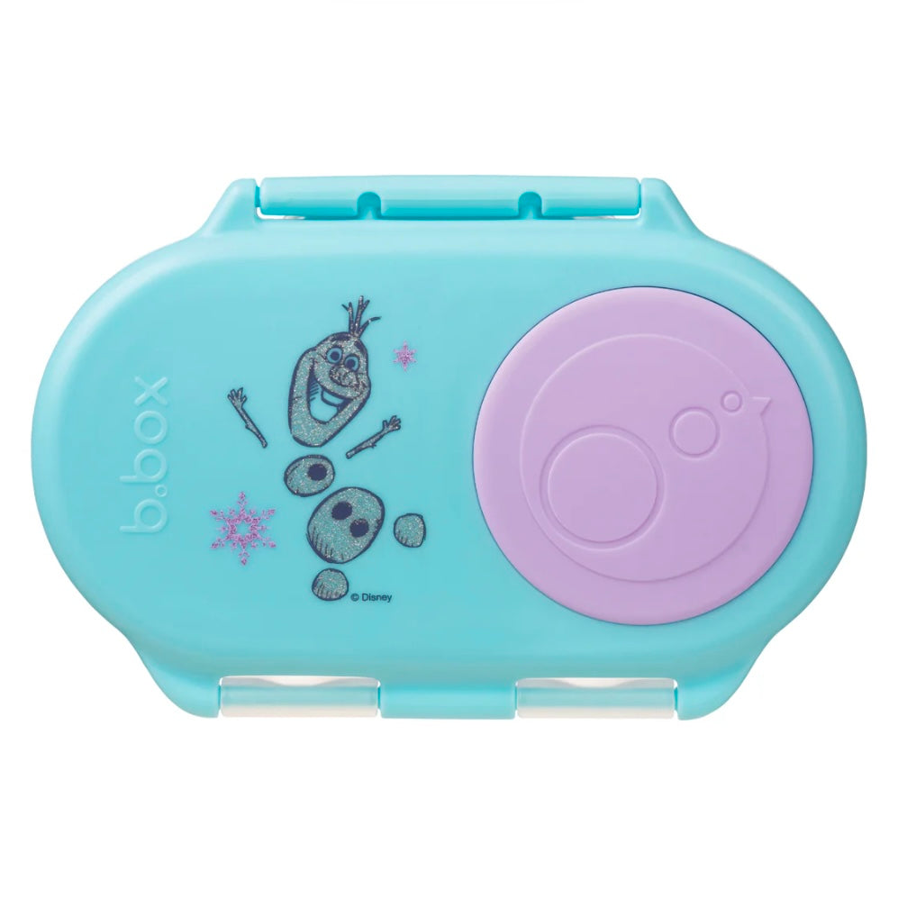 B.box frozen snackbox featuring Olaf on a blue lid