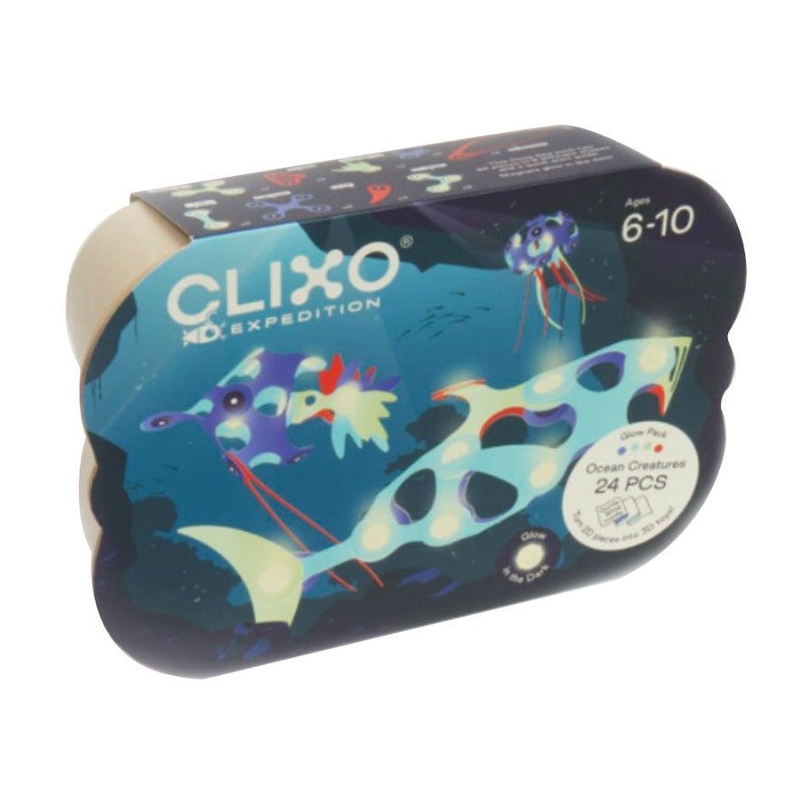 Clixo / Glow in the Dark Ocean Creatures Pack