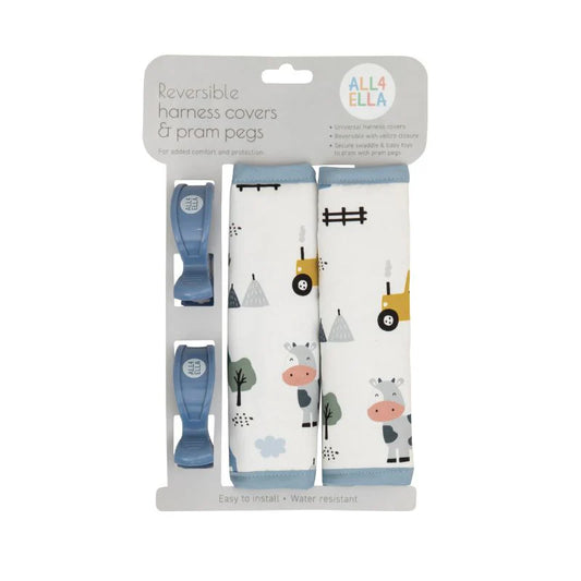 All4Ella / Harness Covers & Pram Pegs - Barnyard