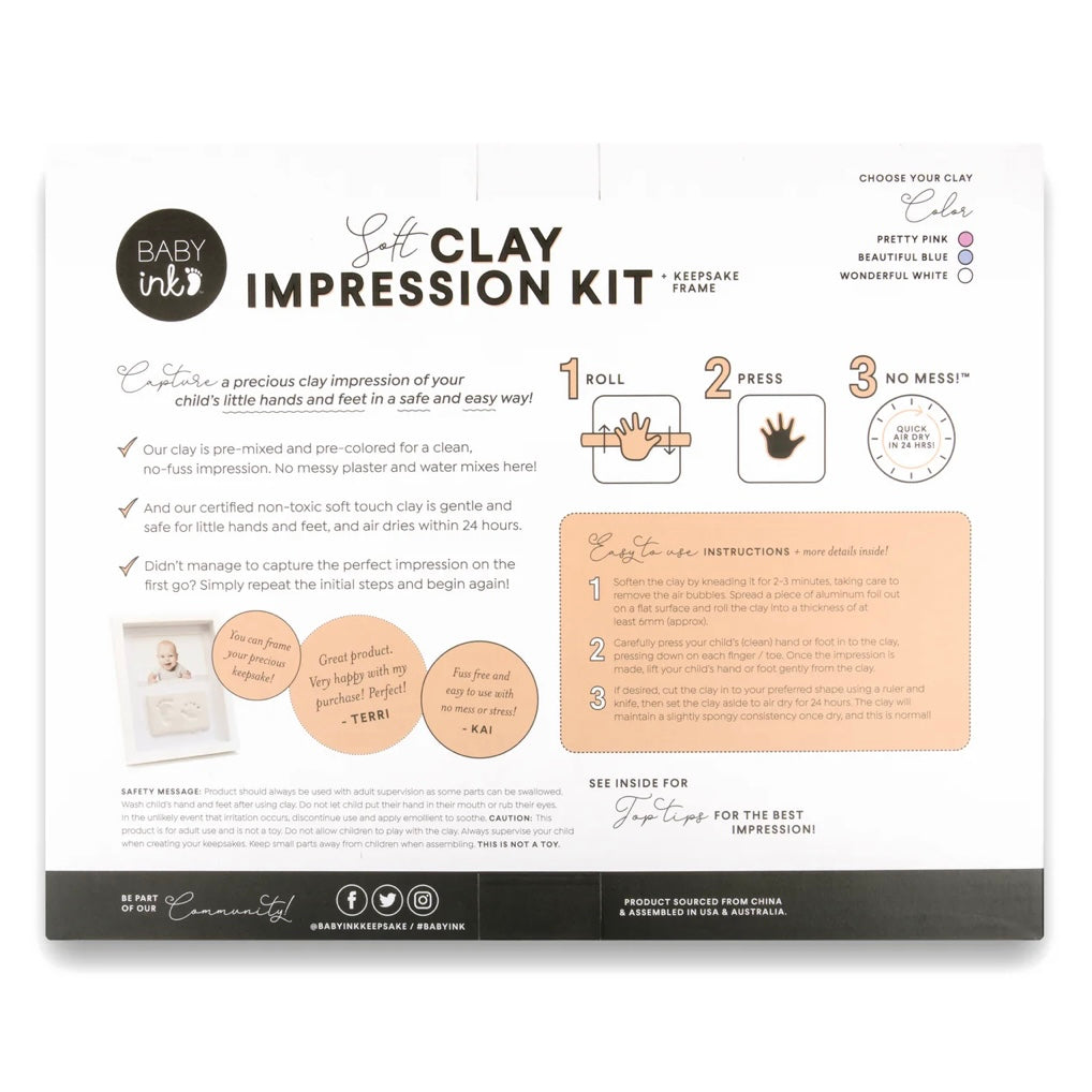 BabyInk / Clay Frame - White
